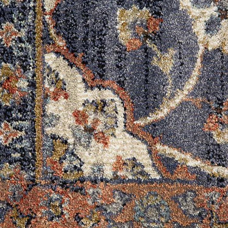 Area Rugs-Kirklands Home Navy Floral Area Rug, 5x8 Blue