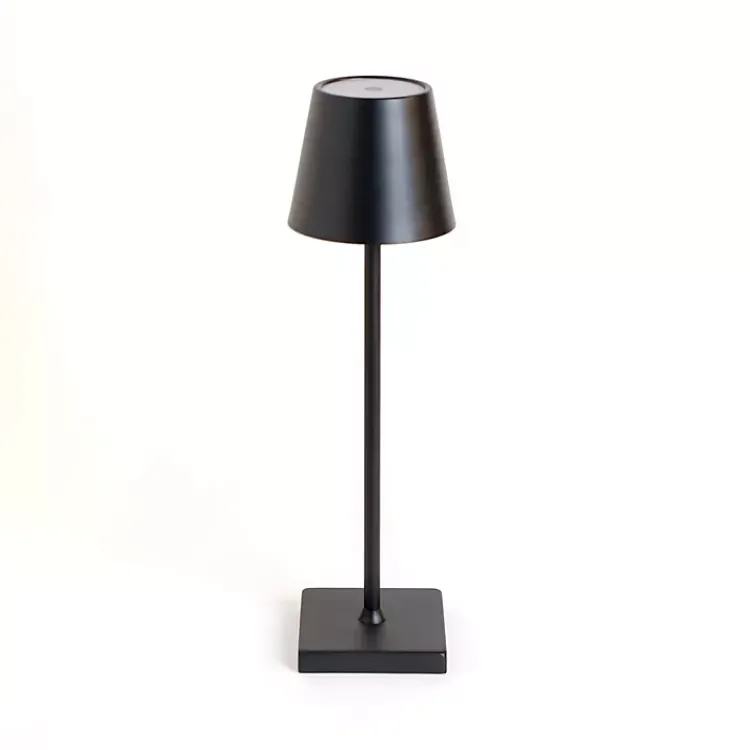 Table Lamps-Kirklands Home Metal LED Cordless Touch Lamp Black