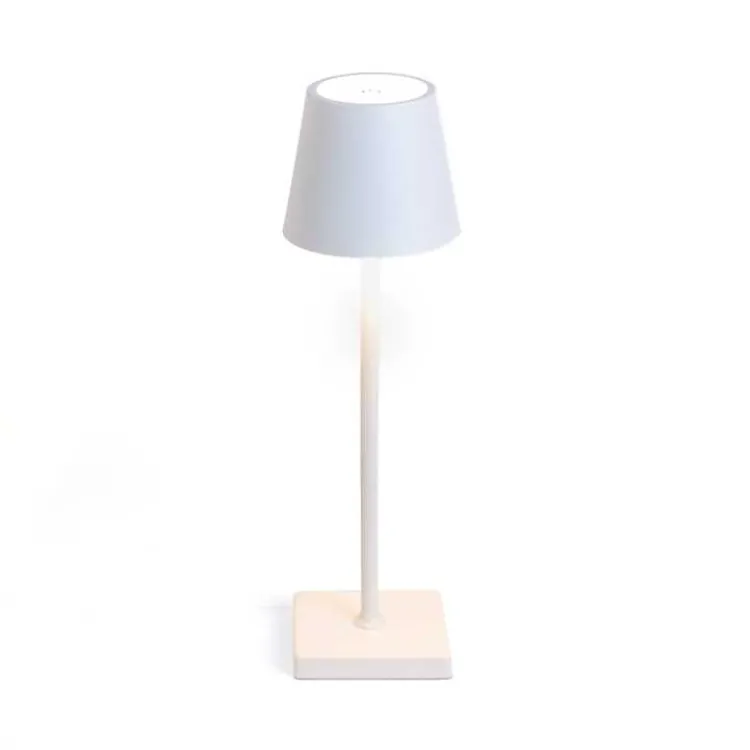 Table Lamps-Kirklands Home Metal LED Cordless Touch Lamp White