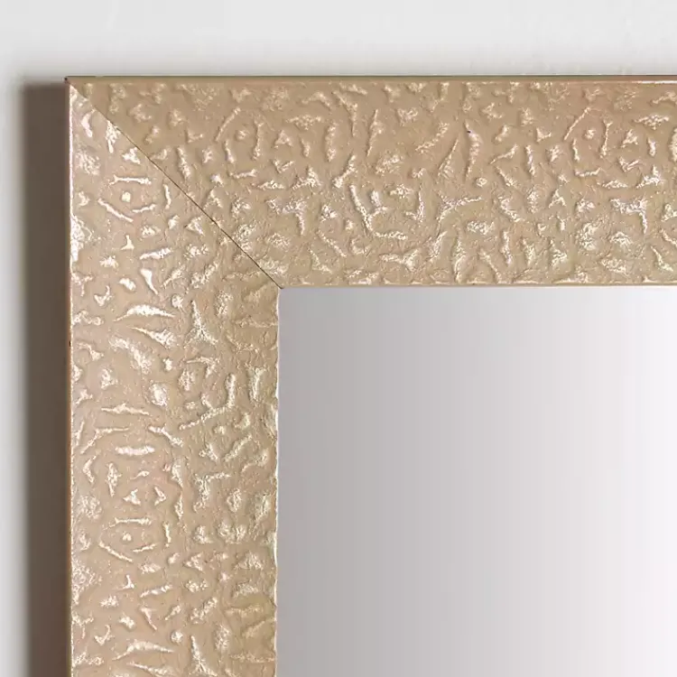 Framed Mirrors-Kirklands Home Buff Textured Astrid Profile Mirror