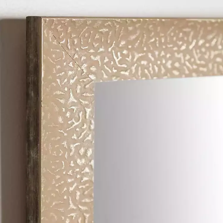 Framed Mirrors-Kirklands Home Buff Textured Astrid Profile Mirror