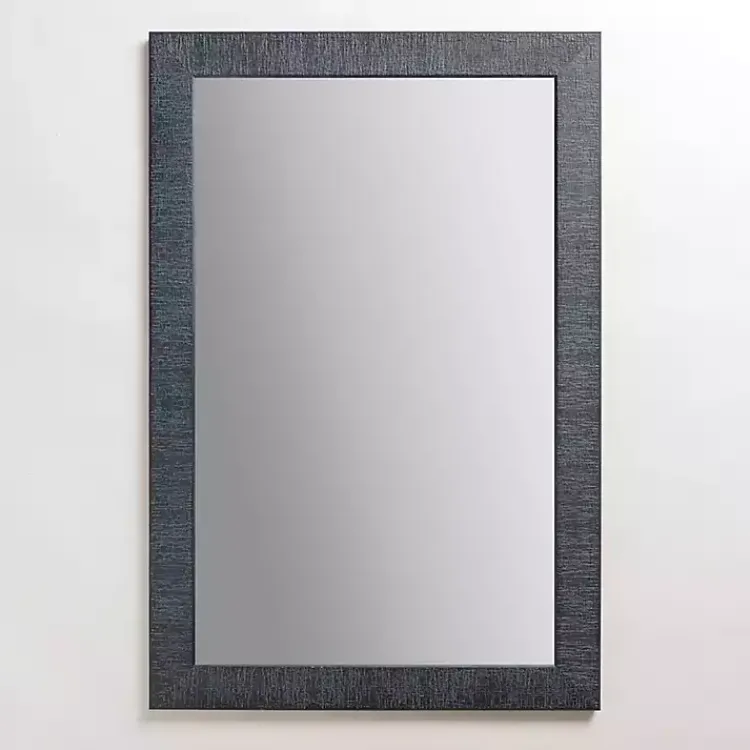 Framed Mirrors-Kirklands Home Rustic Black Ryan Profile Mirror