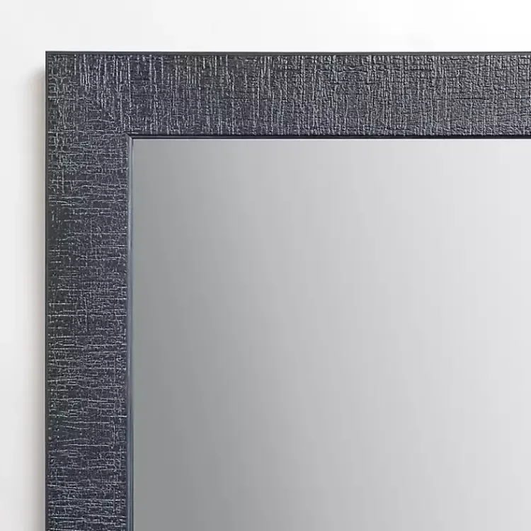 Framed Mirrors-Kirklands Home Rustic Black Ryan Profile Mirror
