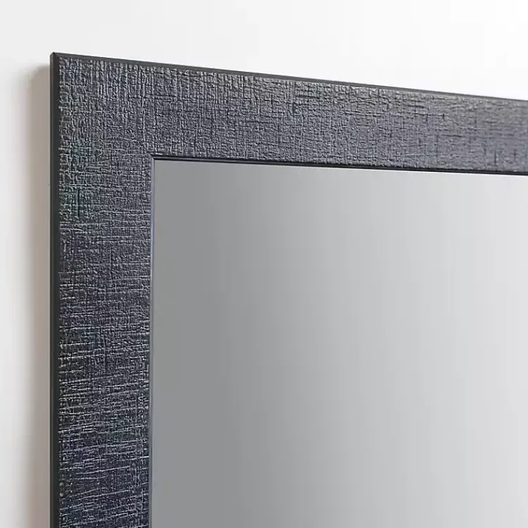 Framed Mirrors-Kirklands Home Rustic Black Ryan Profile Mirror