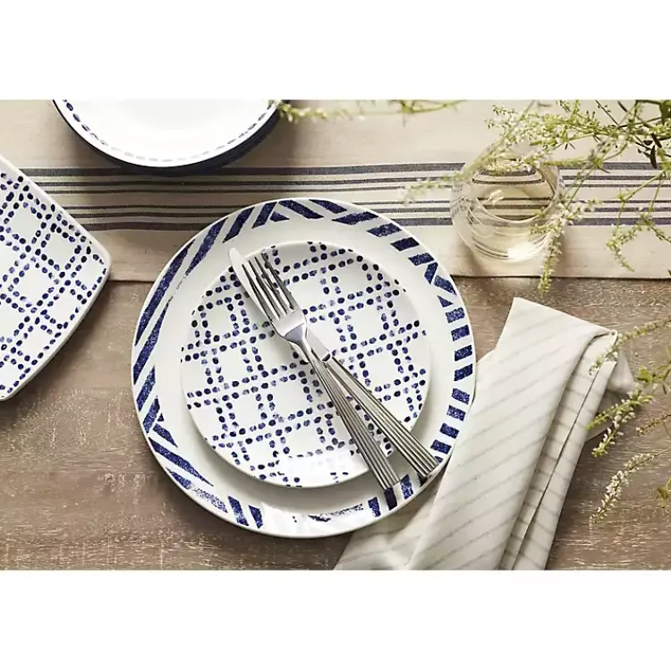 Dinnerware-Kirklands Home Blue & White Harbour 12-pc. Dinnerware Set