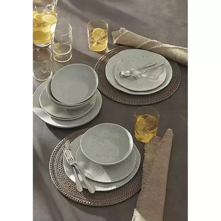 Dinnerware-Kirklands Home Mint Terrazzo 12-pc. Melamine Dinnerware Set Green