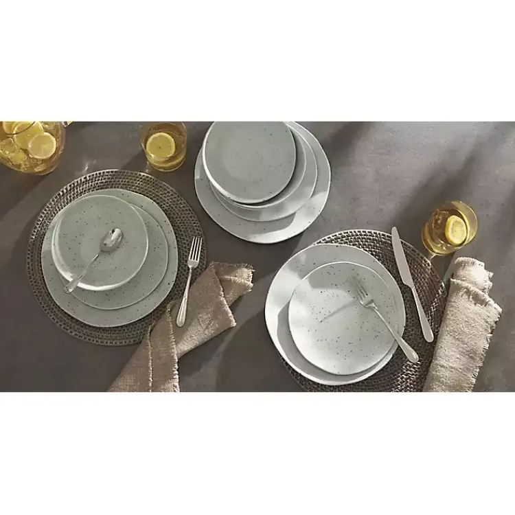 Dinnerware-Kirklands Home Mint Terrazzo 12-pc. Melamine Dinnerware Set Green