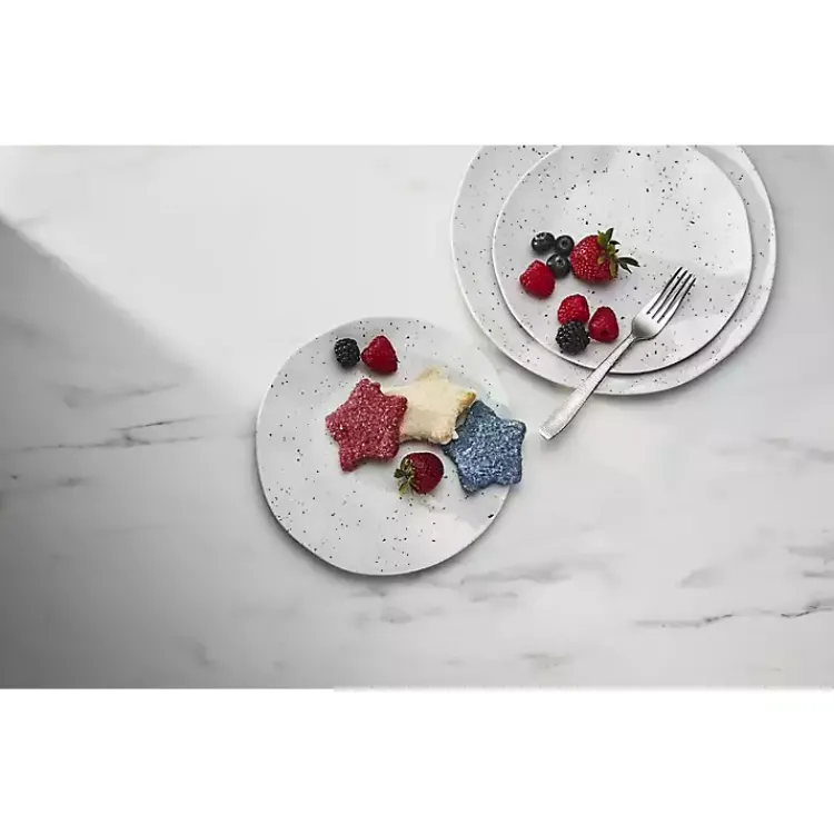 Dinnerware-Kirklands Home Cream Terrazzo 12-pc. Melamine Dinnerware Set Ivory