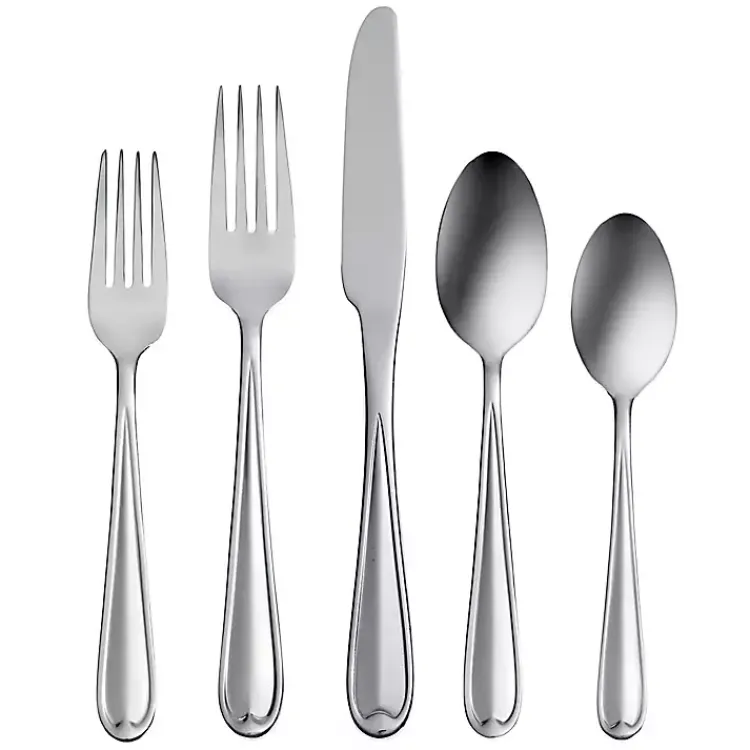 Flatware & Cutlery-Kirklands Home Silver Dylan 20-pc. Everyday Flatware Set