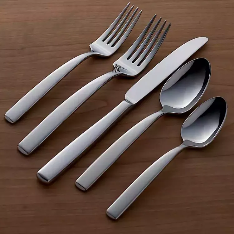 Flatware & Cutlery-Kirklands Home Silver Dylan 20-pc. Everyday Flatware Set