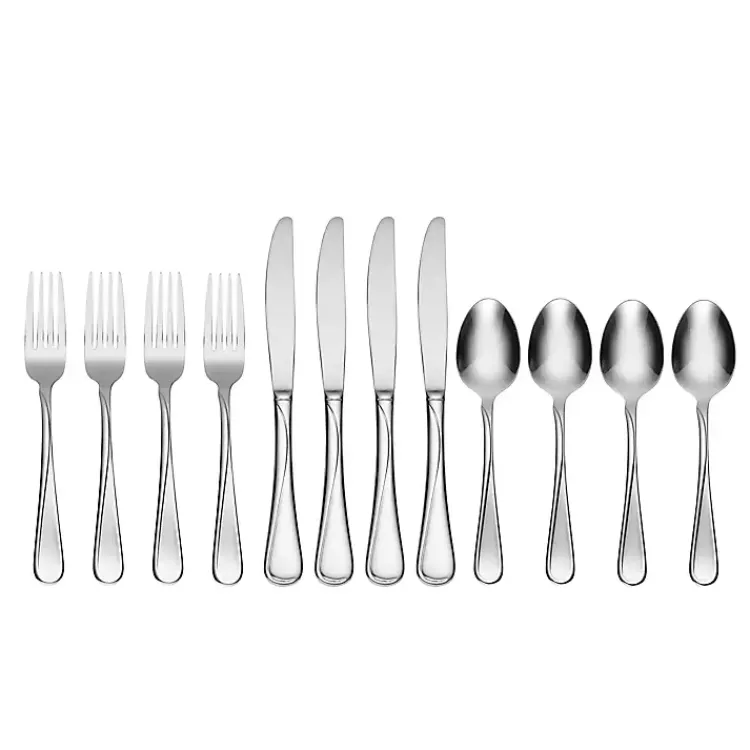 Flatware & Cutlery-Kirklands Home Silver Flight 12-pc. Everyday Flatware Set
