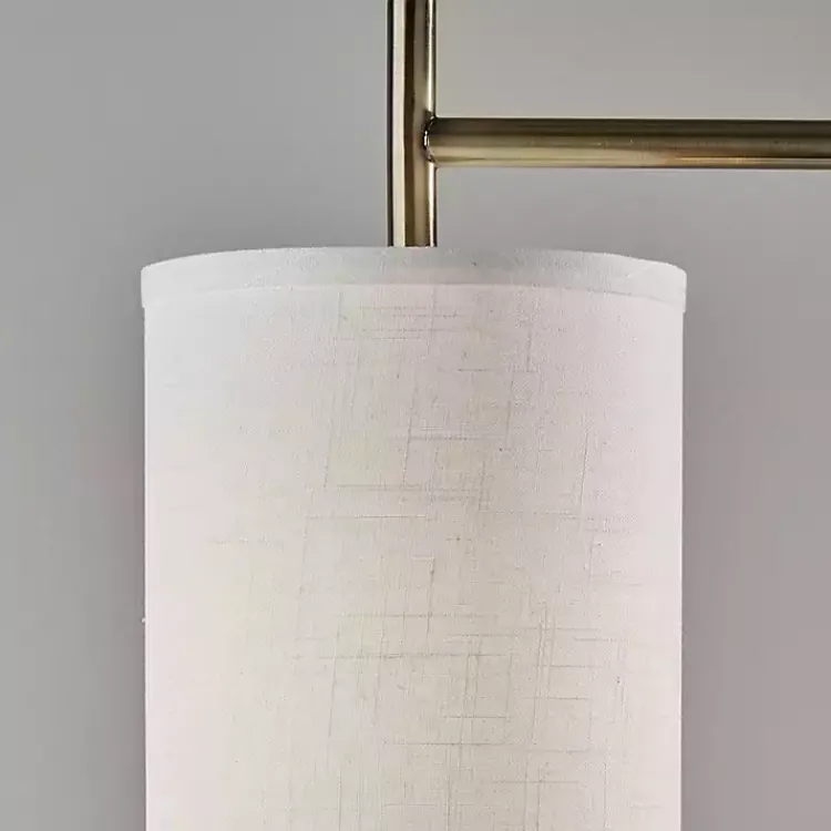 Floor Lamps-Kirklands Home Leon Antique Brass Metal Floor Lamp Gold