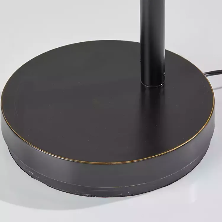 Floor Lamps-Kirklands Home Black Metal Arch Modern Floor Lamp White