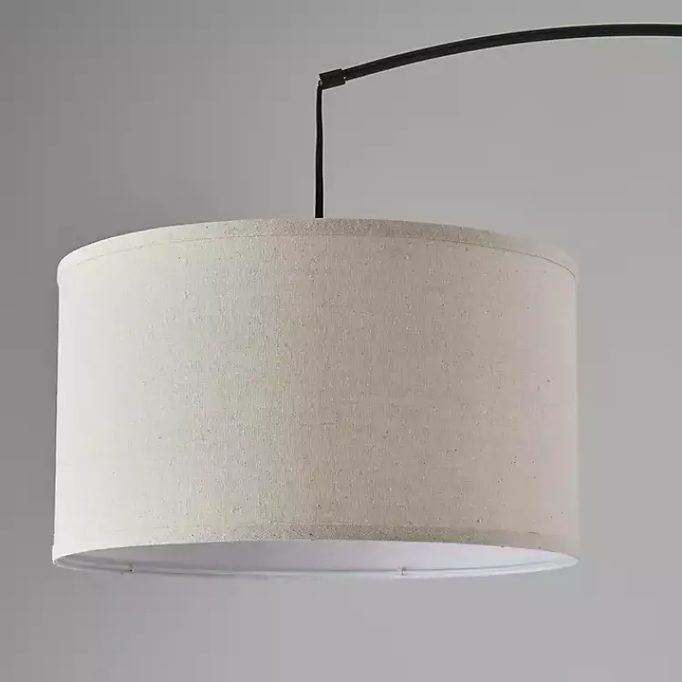 Floor Lamps-Kirklands Home Black Metal Arch Modern Floor Lamp White