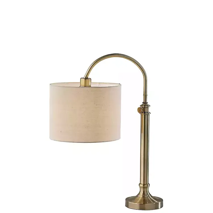 Table Lamps-Kirklands Home Antique Arched Adjustable Table Lamp Brass