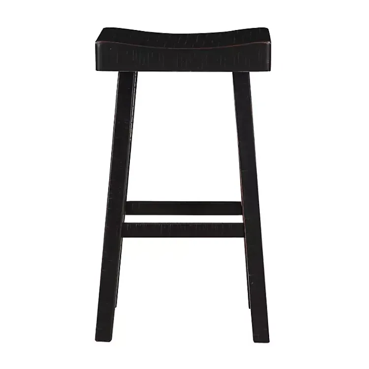 Bar Stools & Counter Height Stools-Kirklands Home Wood Bar Stools, Set of 2 Black