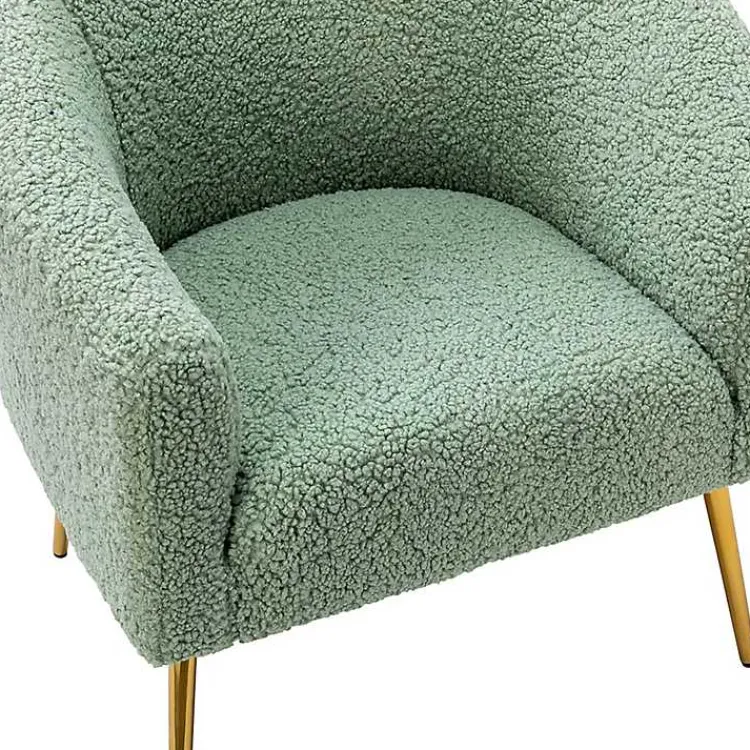 Accent Chairs-Kirklands Home Sage Contemporary Barrel Accent Chair Green