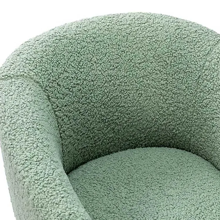 Accent Chairs-Kirklands Home Sage Contemporary Barrel Accent Chair Green