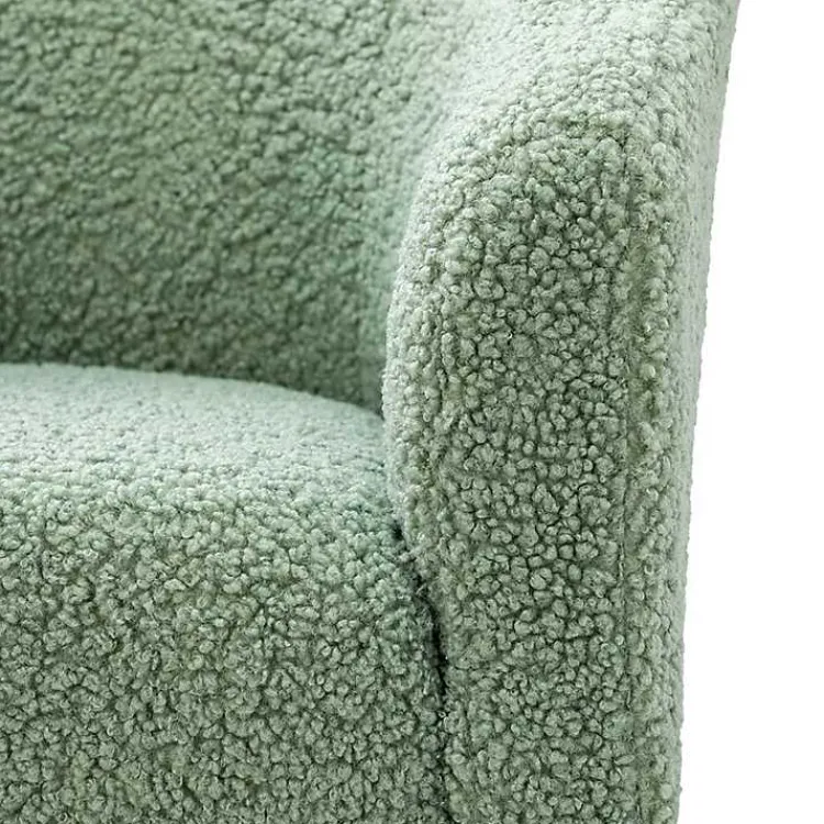 Accent Chairs-Kirklands Home Sage Contemporary Barrel Accent Chair Green