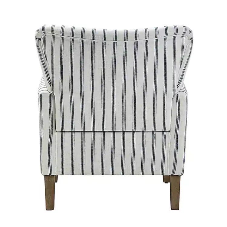 Accent Chairs-Kirklands Home Gustaf Navy Striped Armchair
