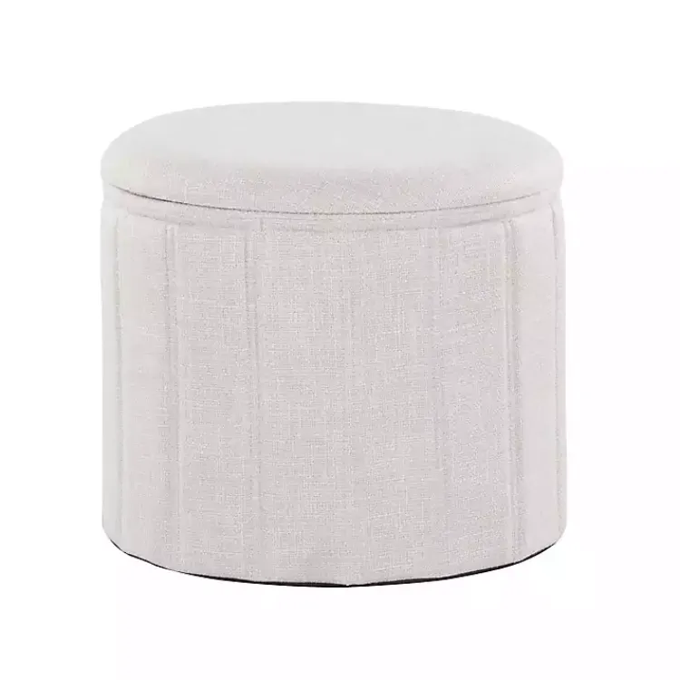 Benches & Ottomans-Kirklands Home Collapsible Storage Ottoman White