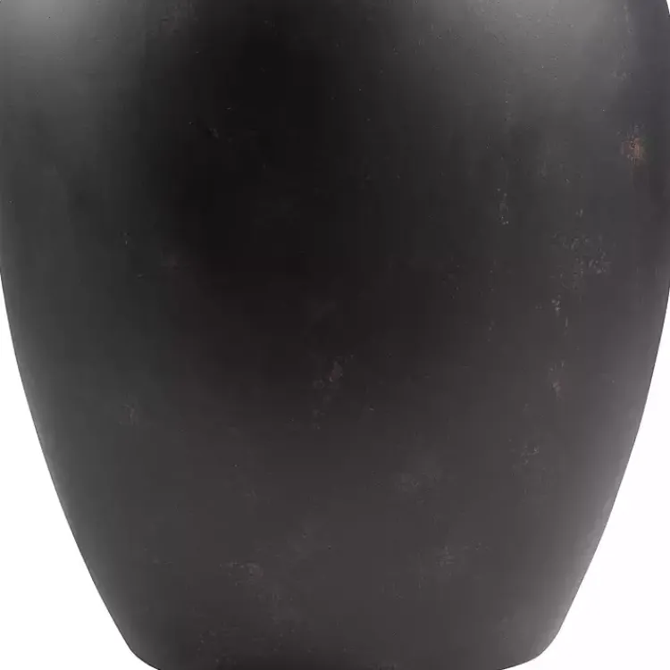 Table Lamps-Kirklands Home Black Ceramic Round Table Lamp White