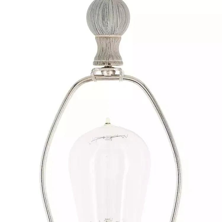 Floor Lamps-Kirklands Home Distressed Gray Hadlee Floor Lamp Tan