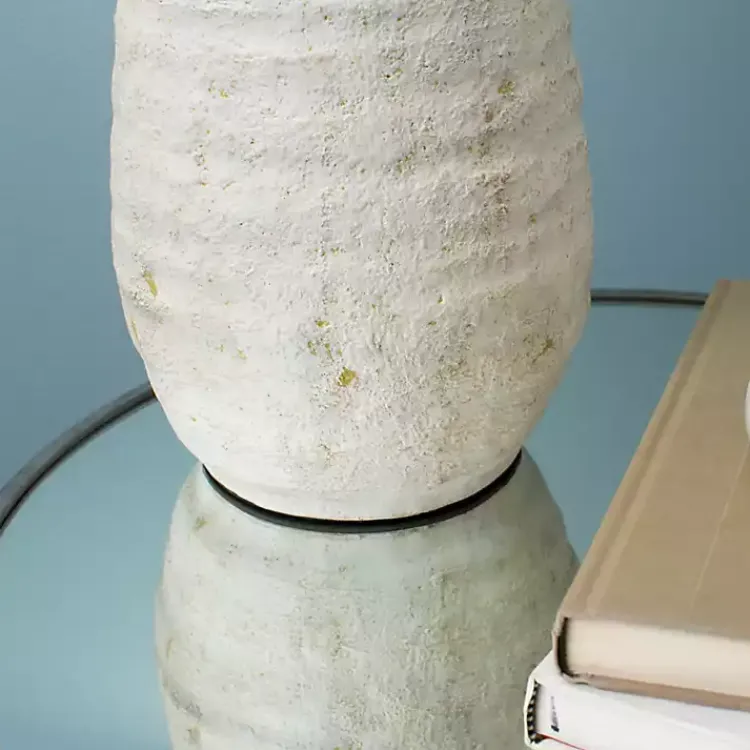 Table Lamps-Kirklands Home Cream Textured Maggie Table Lamp Tan