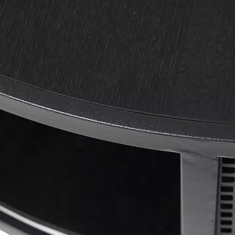 Coffee Tables-Kirklands Home & Gold Metal Mesh Round Coffee Table Black