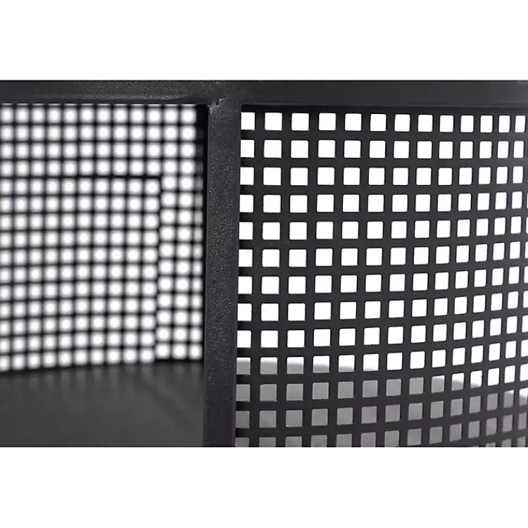 Accent & End Tables-Kirklands Home & Gold Metal Mesh Round Accent Table Black