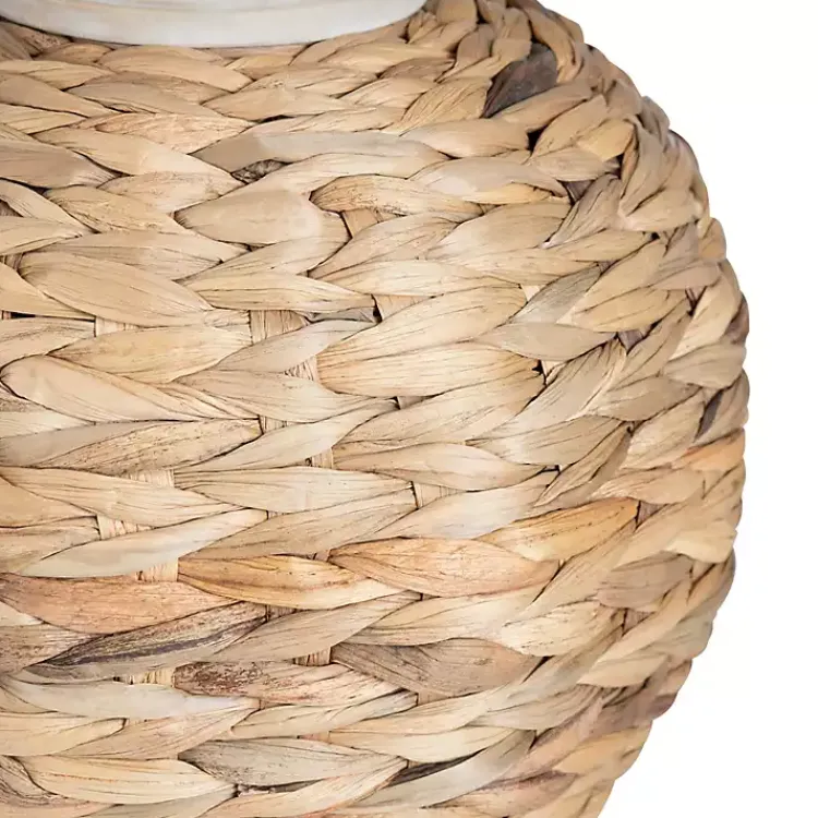 Table Lamps-Kirklands Home Natural Seagrass Woven Table Lamp Ivory