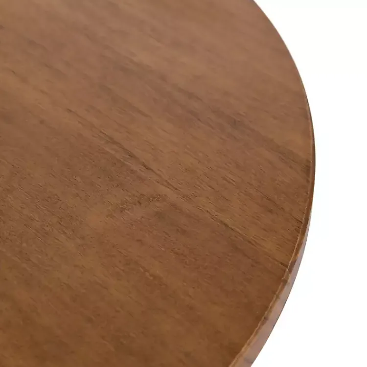 Accent & End Tables-Kirklands Home Rustic Wood Half Moon Floating Accent Table Brown