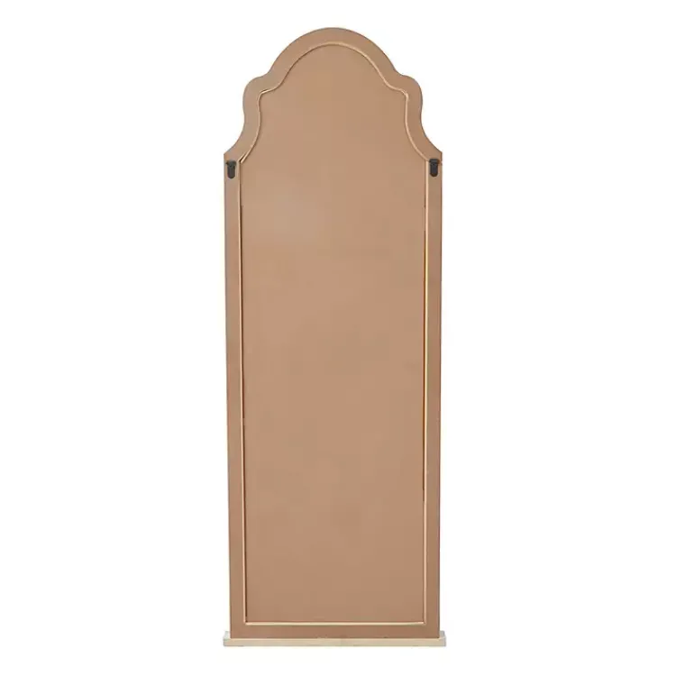 Decorative Mirrors-Kirklands Home White Distressed Wood Arched Wall Mirror