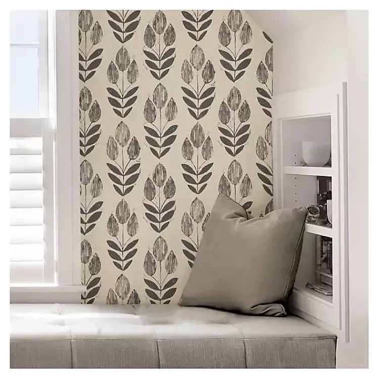 Wall Murals & Wallpaper-Kirklands Home Folk Tulip Peel and Stick Wallpaper