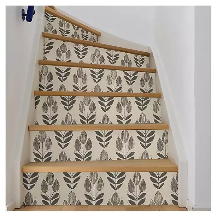 Wall Murals & Wallpaper-Kirklands Home Folk Tulip Peel and Stick Wallpaper