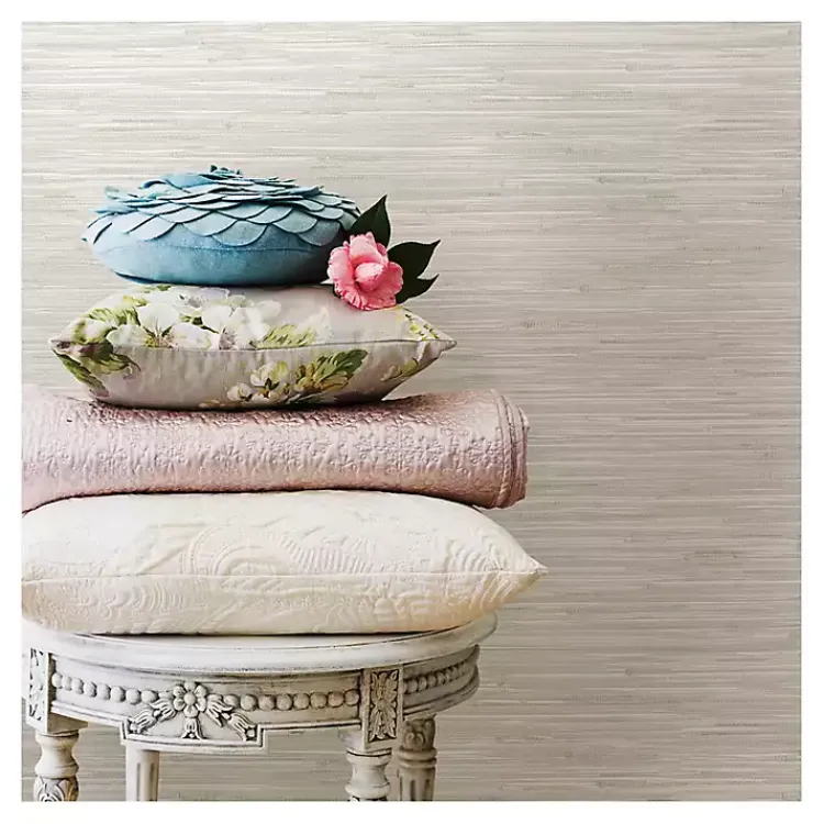 Wall Murals & Wallpaper-Kirklands Home Cream Grassweave Peel and Stick Wallpaper