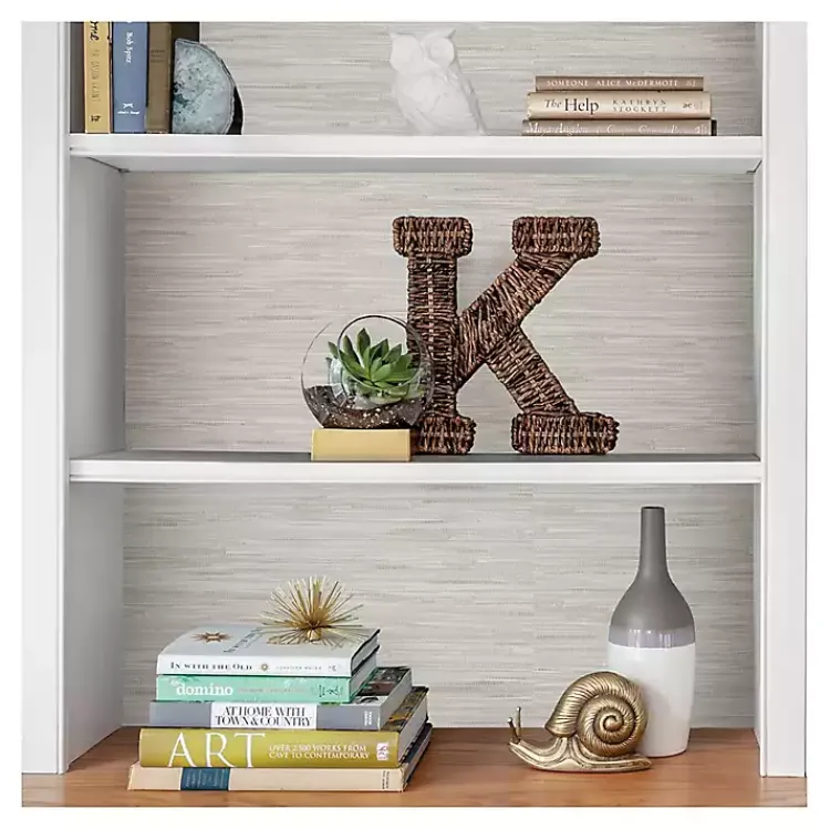 Wall Murals & Wallpaper-Kirklands Home Cream Grassweave Peel and Stick Wallpaper