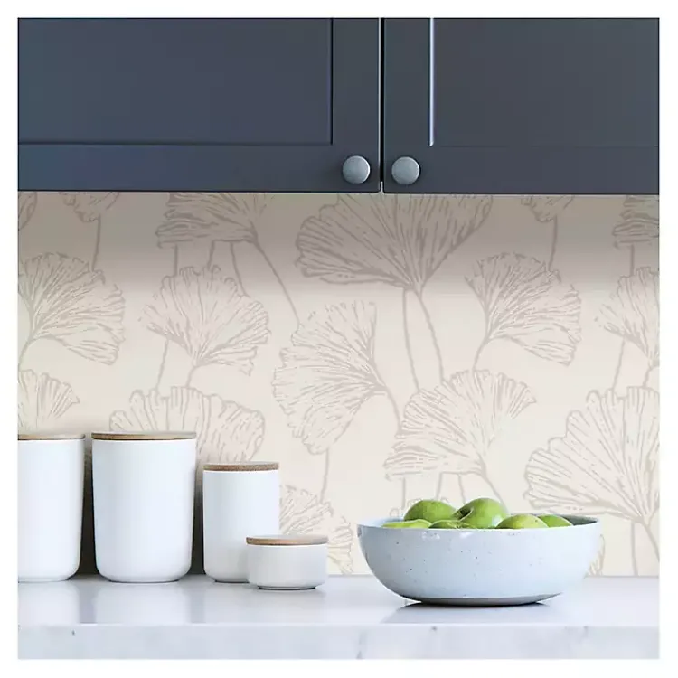 Wall Murals & Wallpaper-Kirklands Home Neutral Botanical Peel and Stick Wallpaper