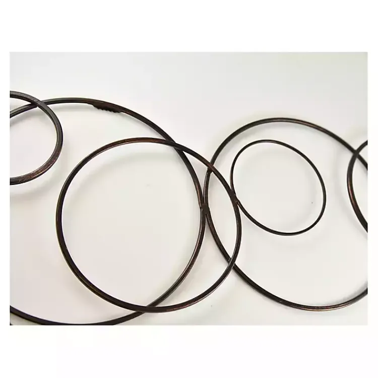 Wall Plaques-Kirklands Home Abstract Circle Chain Wall Plaque Black