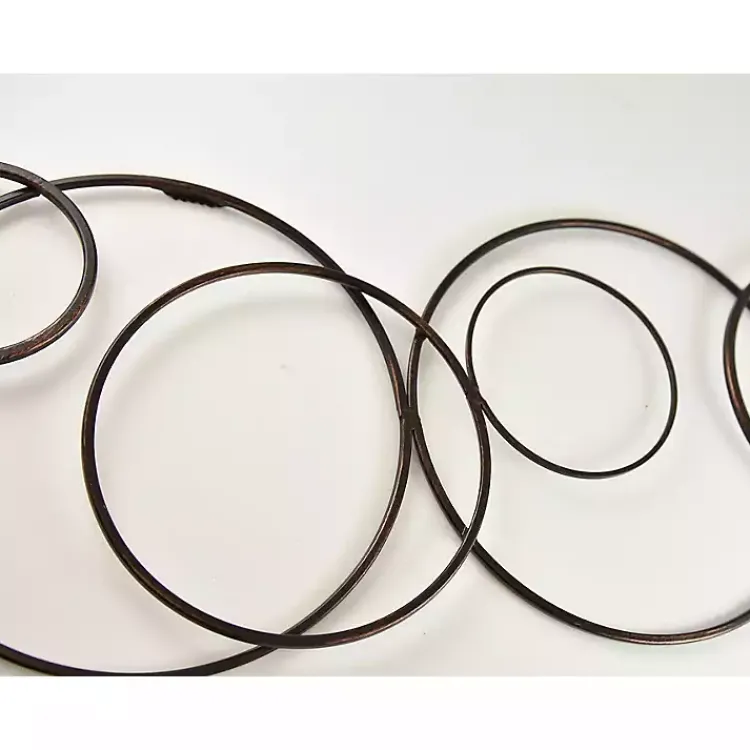 Wall Plaques-Kirklands Home Abstract Circle Chain Wall Plaque Black