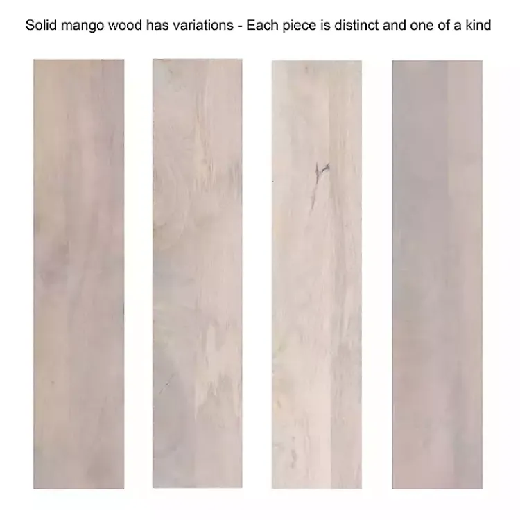 Decorative Mirrors-Kirklands Home washed Woodgrain Round Wall Mirror White