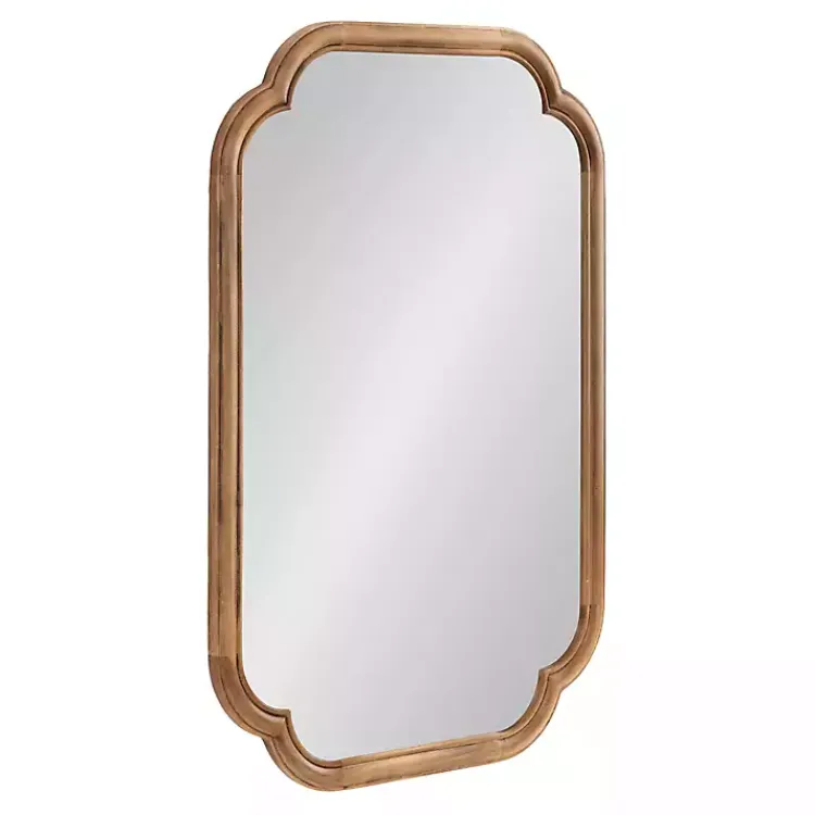 Decorative Mirrors-Kirklands Home Rustic Wood Scallop Wall Mirror