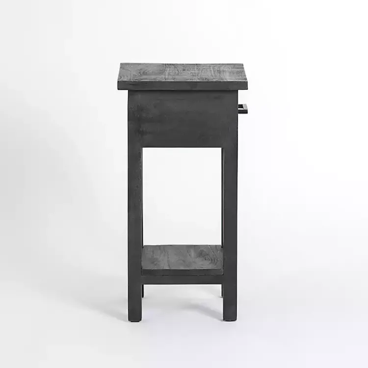 Accent & End Tables-Kirklands Home Leo Wood Accent Table Black