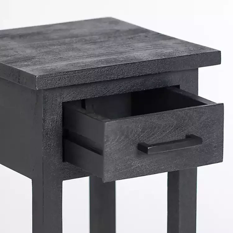 Accent & End Tables-Kirklands Home Leo Wood Accent Table Black