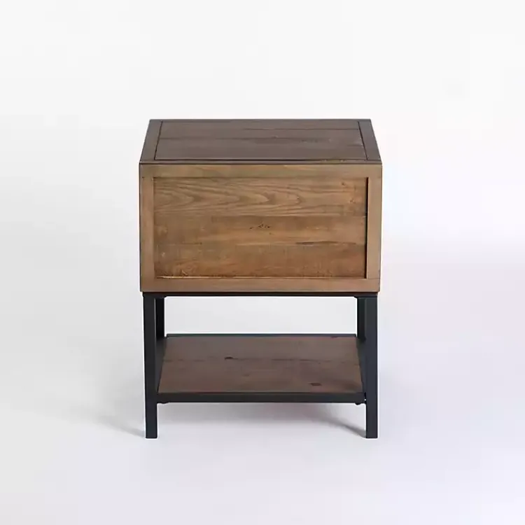 Accent & End Tables-Kirklands Home Reclaimed Wood Accent Table with Keeping Drawers Brown