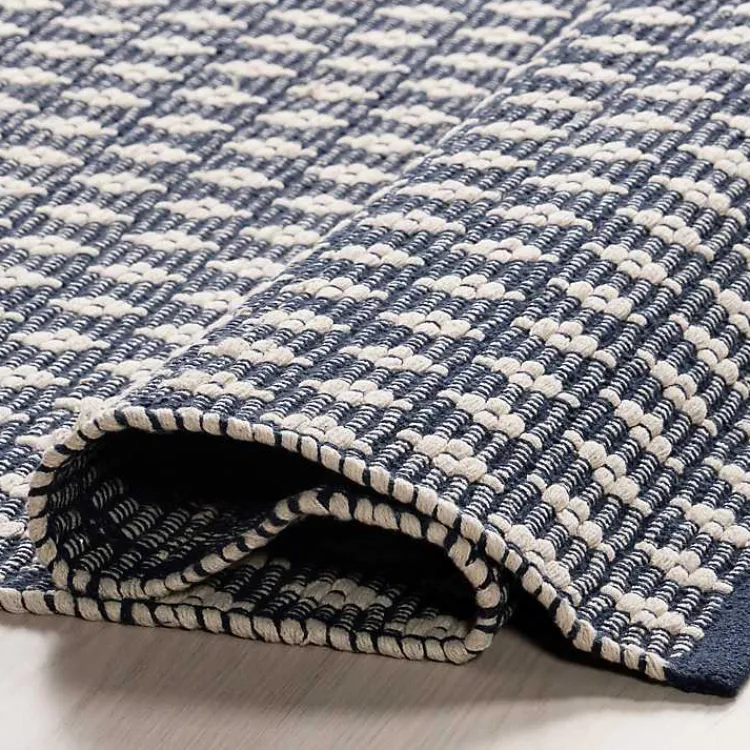 Area Rugs-Kirklands Home Dark Gray and Ivory Dainty Diamond Area Rug, 5x8