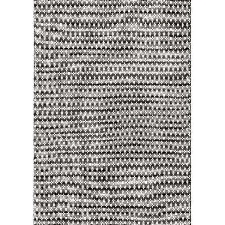 Area Rugs-Kirklands Home Black and Ivory Dainty Diamond Area Rug, 5x8