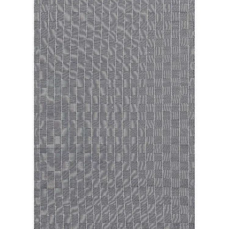 Area Rugs-Kirklands Home Blue & Ivory Checkered Indoor/Outdoor Rug, 6x9