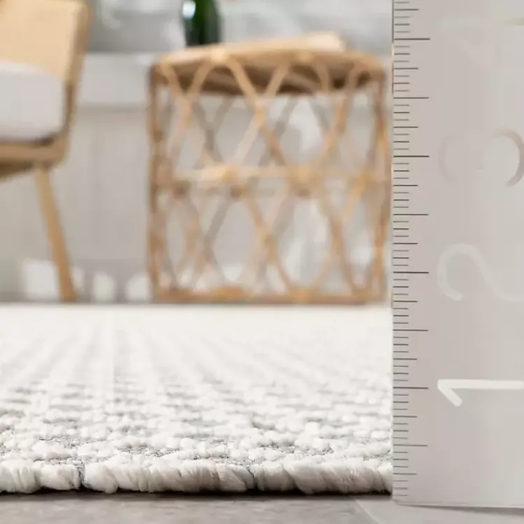 Area Rugs-Kirklands Home Blue & White Trellis Indoor/Outdoor Rug, 4x6