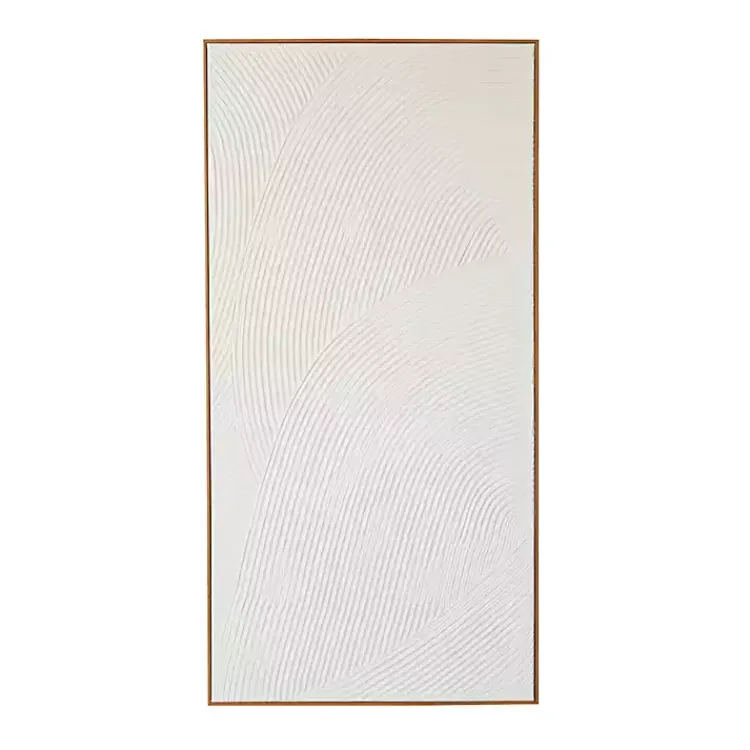 Canvas Art-Kirklands Home Textured Abstract Framed Canvas Art Print White